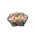 Lot de 3 écussons thermocollants pop art love 6,3cm x 4cm