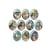 10 cabochons ovale en verre assorties 18 x 25 mm HIBOUX