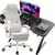 Chaise gaming avec bureau - GTPLAYER - Blanc