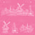 Pochoir plastique souple réutilisable 30 x 30 cm Fabrika Decoru MOULIN 040