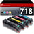 Pack 4 Toners compatibles Canon 718 - 123CONSOMMABLES