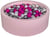 Piscine à balles Aire de jeu + 450 balles rose perle, rose, argent - Velinda