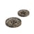 Lot de 3 boutons écorces de riz noir