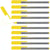 Lot de 10 feutres fins EDDING 55 - Jaune - Pointe ogive 0,3 mm