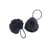 Pompon fourrure artificielle 50x60mm bleu marine
