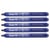 Lot de 5 marqueurs permanents rétractables pointe ogive 1,0 mm - PENTEL - Bleu