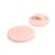 Lot de 3 boutons rond à queue écorces de riz rose layette