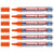 Lot de 5 Marqueurs tableau blanc pointe ronde 1,5-3 mm - EDDING - Orange - Corps aluminium
