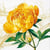 4 serviettes en papier découpage collage 33 cm FLEUR JAUNE FLSS 110