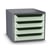 Bloc de classement rangement 4 tiroirs pour Documents First GreenSpirit recyclé Vert sauge - CEP