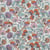 Tissu Coton enduit Fleuris Lua sur fond Blanc