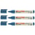 Lot de 3 marqueurs permanents - EDDING - EcoLine 21 - pointe ronde 1,5-3 mm - bleu