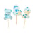 Cupcake Toppers Bébé garçon en bois (x3)