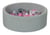 Piscine à balles Aire de jeu + 200 balles perle, transparent, rose clair, argent - Velinda