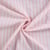 Tissu Double gaze de Coton Double face Rayures Rose clair sur fond Blanc