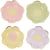 8 Bols Fleurs Lilas, Rose, Jaune, Vert et Or