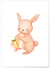 Affiche Enfant Lapin Saxophone | A3 : 29,7x42cm