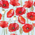 Lot de 4 serviettes en papier découpage collage 33 cm FLEUR COQUELICOT FOND BLEU F 4005