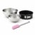 Set pâtisserie moule à panettone 18 cm, 2 bols à mixer et 1 spatule Zenker