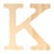 Lettre K - 19 cm - bois - Artemio