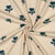 Tissu Jersey Coton côtelé Bio Tulipes Bleu sur fond Ecru