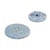 Lot de 6 boutons rond à queue écorces de riz bleu ciel