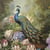 Lot de 4 serviettes en papier découpage collage 33 cm OISEAU PAON O 409