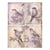 1 feuille de papier de riz 21 x 29,7 cm AB Studio VINTAGE OISEAU MAUVE 4986