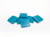 Carreaux mosaïque Cyan Pixel art - Classique - Lot de 30
