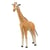 MetalEarth Animaux: GIRAFE 11x4x17,2cm, maquette 3D en métal avec 3 feuilles, sur carte 12x17cm, 14+