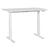 Bureau Électrique Réglable Plateau et Structure Acier Blanc 120 x 72 cm Hauteur Ajustable Assis Debout Pieds Carrés Design Moderne