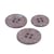 Lot de 6 boutons rond 4 trous bouteilles recyclées gris anthracite