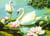Canevas antique Les cygnes 45x60cm