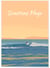 Affiche ville Soustons Plage | A3 : 29,7x42cm
