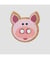 Bouton en bois motif animaux de la ferme 2 trous Prym – Ø 15 mm – Bois d’olivier naturel & design ludique 046 cochon