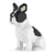 Chien Bouledogue Français assis caille noir Taille standard | JEKCA | 14 ans et +