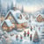 Lot de 4 serviettes en papier découpage collage 33 cm SCENE DE NOEL N 703