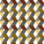Tissu Jacquard Géométrique Jaune sur fond Blanc