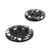 Lot de 3 boutons rond plastique recyclé 4 trous noir