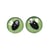 Yeux de chat en plastique, vert / noir14 m, à coudre, 4 pces