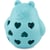 Hochet ourson bleu en silicone