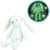 Luminou Lapin blanc Peluche lumineuse naturelle fonctionne sans pile+/- 20 cm
