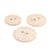 Lot de 3 boutons rond coquilles d'œufs 2 trous ivoire