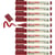 Lot de 10 marqueurs permanents rechargeables EDDING EcoLine 22 - Pointe biseautée 1-5 mm - Rouge