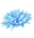 Broche fleur pivoine 14cm bleu ciel