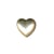 Lot de 6 boutons à queue coeur 18mm Ecru satiné
