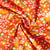 Tissu Coton imprimé Arty Clodettes fleuris sur fond Orange