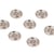 Lot de 6 boutons alliage 4 trous 10mm argent