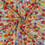 Tissu Viscose satiné digital Oria fleurs de printemps sur fond Blanc cassé