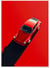 Affiche 911 rouge - Style minimaliste et élégant | A3 : 29,7x42cm